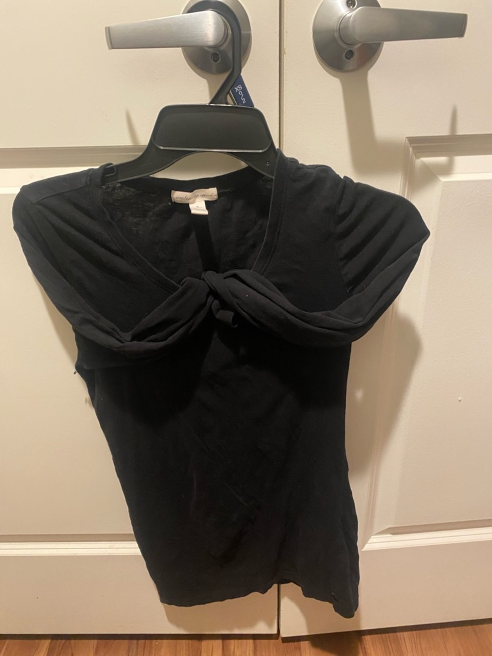 Black Twist-Front Women’s Top